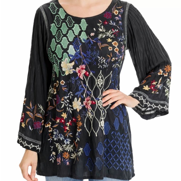 Tops - Johnny Was heavily embroidered Esmeralda Tunic NWT